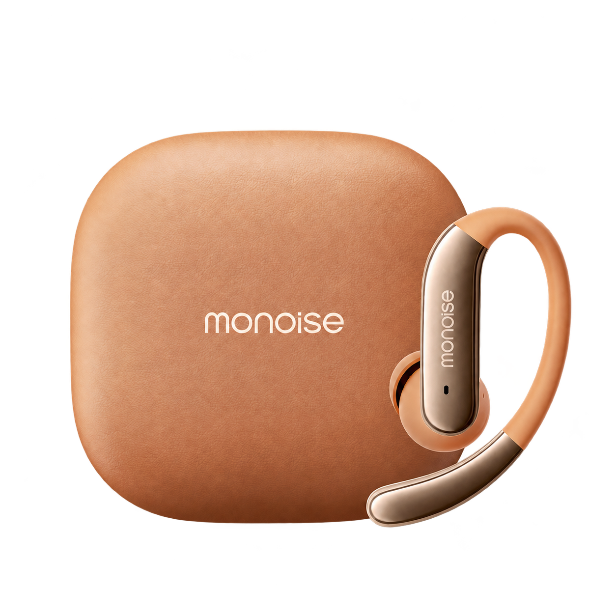 Monoise Q16 оранжеви безжични слушалки със зарядна кутия