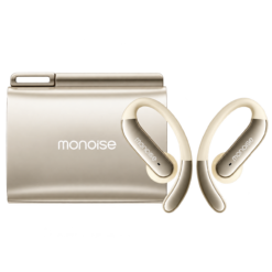 Monoise Q13 безжични слушалки в цвят шампанско със зарядна кутия