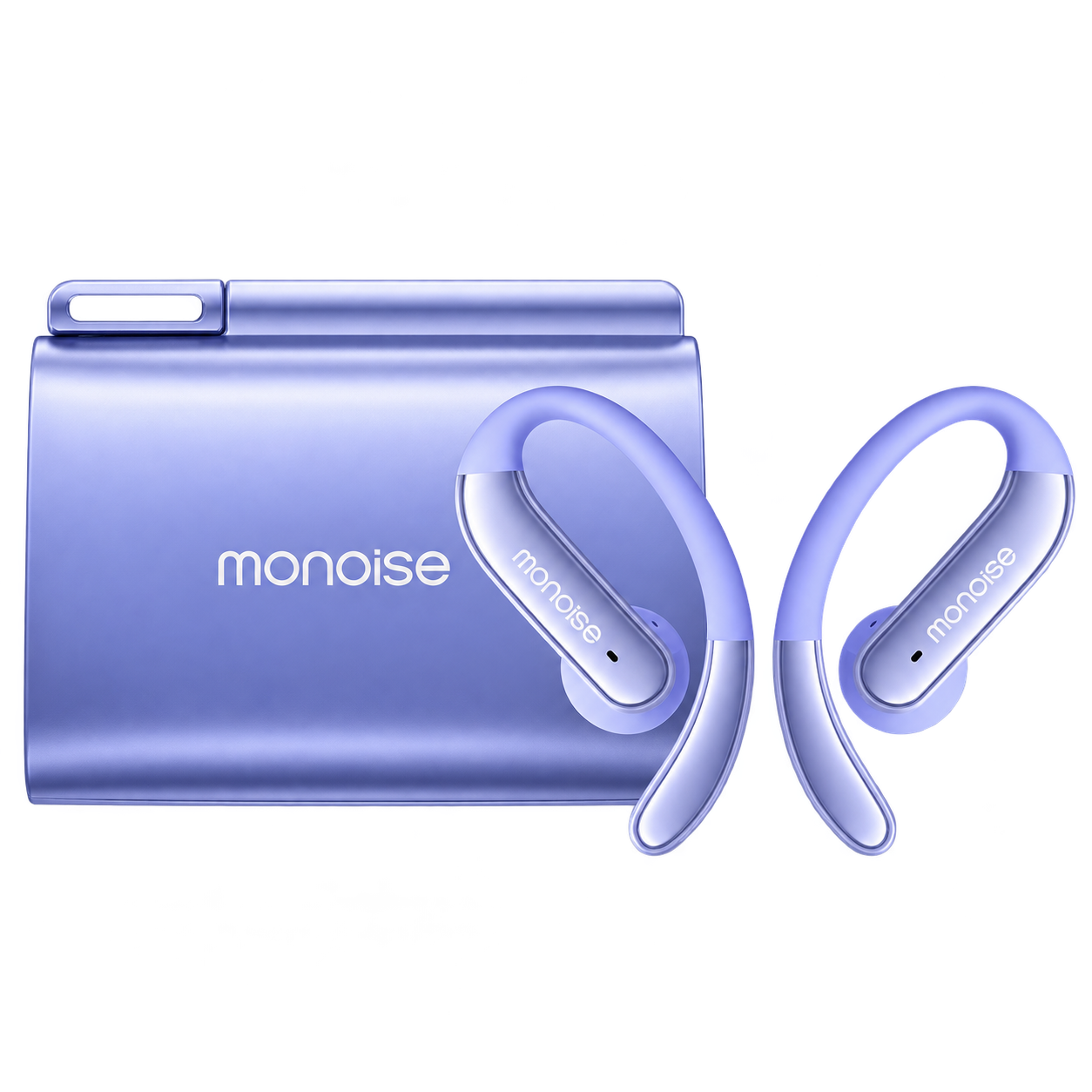 Monoise Q13 лилави безжични слушалки със зарядна кутия